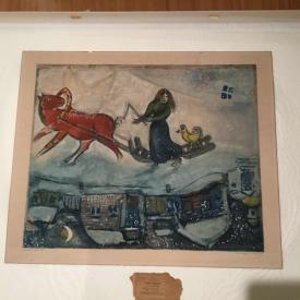 MaxSold Auction: This is auction features signed Chagall collotype print, ceramic bowl, biscuit tin, Italian carpet suitcase set, sander and drill, antique books, very old religious books, artwork lot, purses, Melmac set, silver plate teapot, horseracing collectibles, DeWalt masonry drill, Thai handmade jacket, and much more!